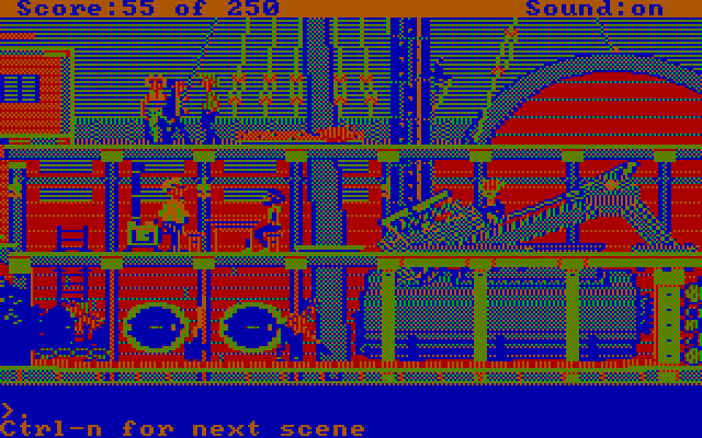 Gold Rush! IBM PC/Compatibles Screenshot: You can also take a ship around Cape Horn.