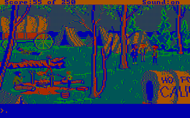 Gold Rush! IBM PC/Compatibles Screenshot: Setting up camp and waiting until the weather is right to continue...