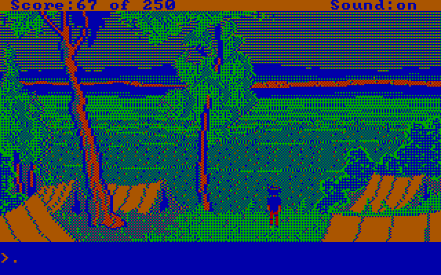 Gold Rush! IBM PC/Compatibles Screenshot: Keep an eye on the grasses, they provide clues about the weather...
