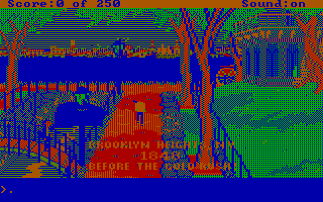 Gold Rush! IBM PC/Compatibles Screenshot: Game start.
