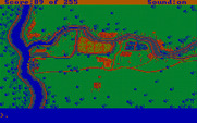 Gold Rush! for IBM PC/Compatibles - A top down view shows my progress...