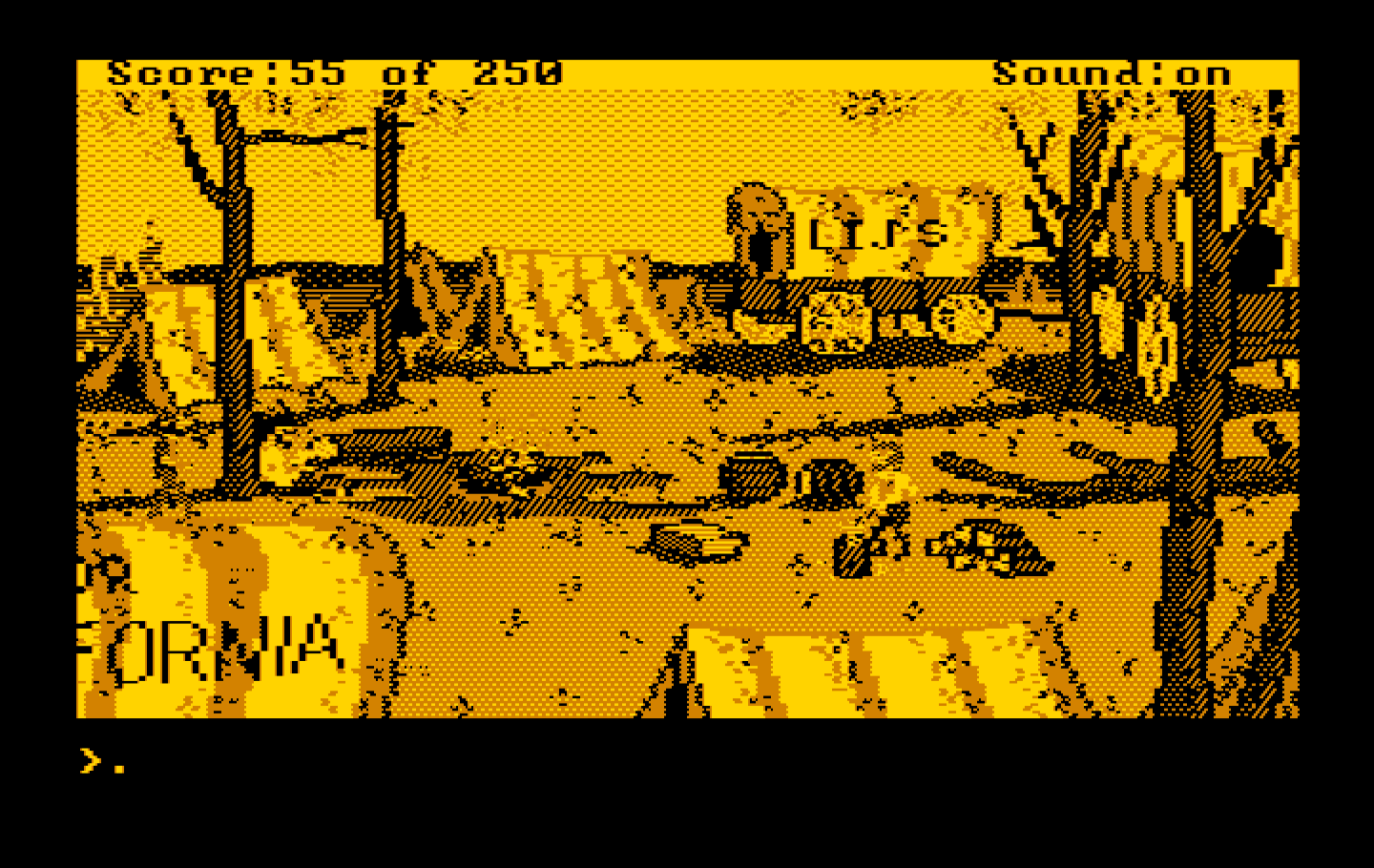 Gold Rush! IBM PC/Compatibles Screenshot: When there's time, talk to everyone you can.