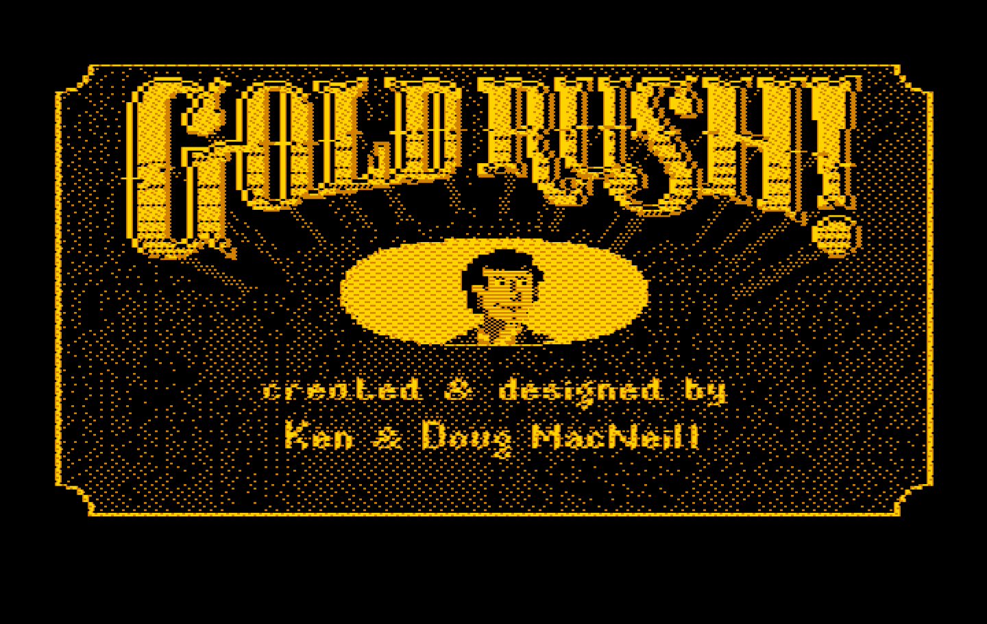 Gold Rush! IBM PC/Compatibles Screenshot: Title screen.