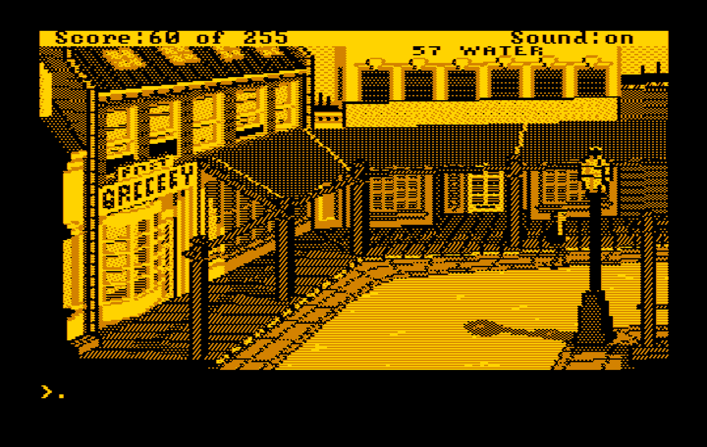 Gold Rush! IBM PC/Compatibles Screenshot: I may also want to stock up on supplies...