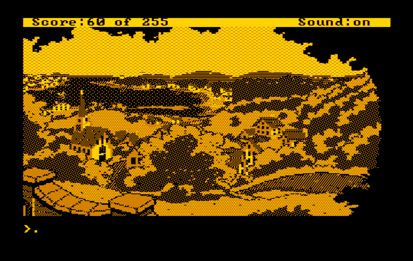 Gold Rush! IBM PC/Compatibles Screenshot: Leaving the harbor.