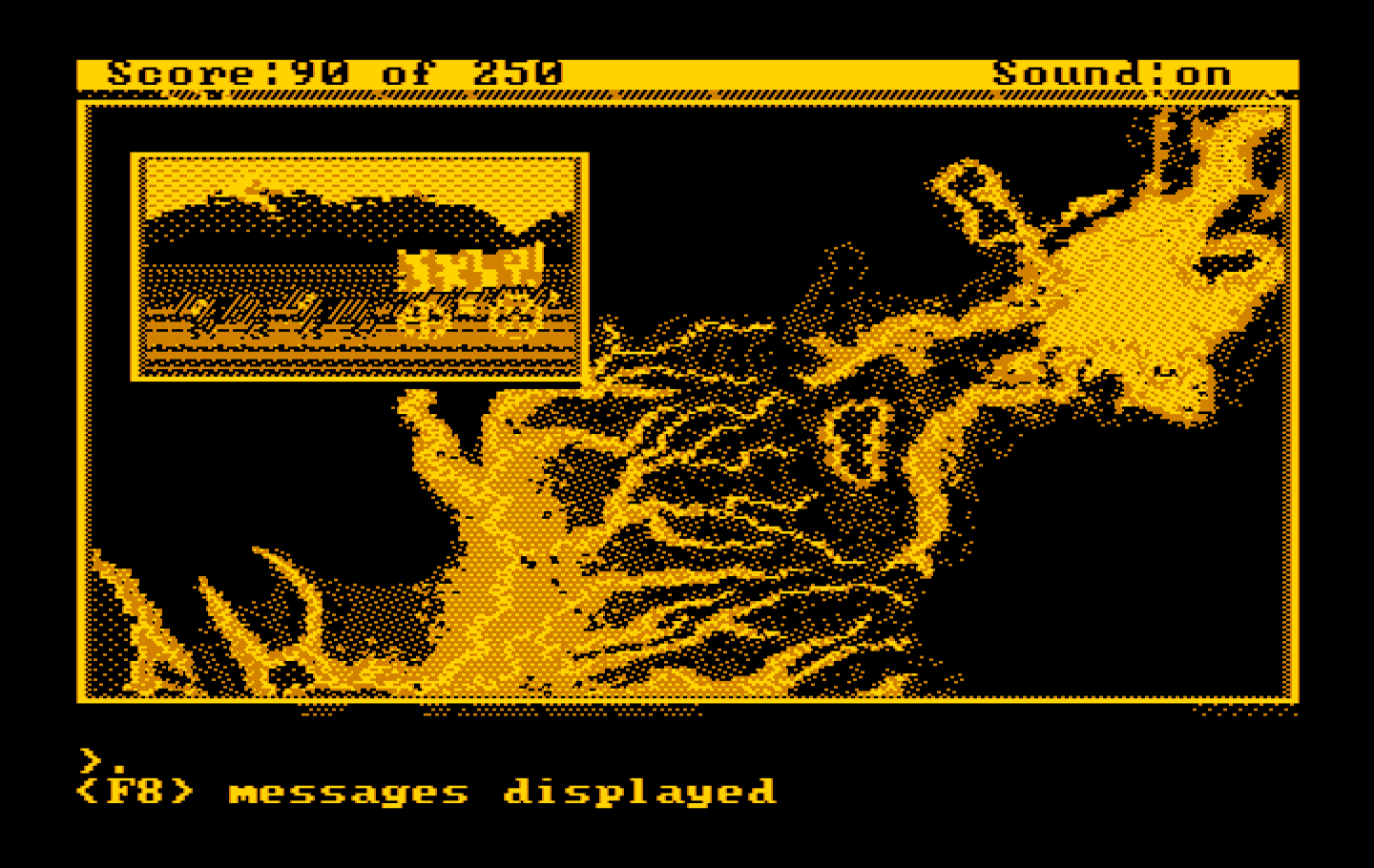Gold Rush! IBM PC/Compatibles Screenshot: I survived the desert, so the journey continues...