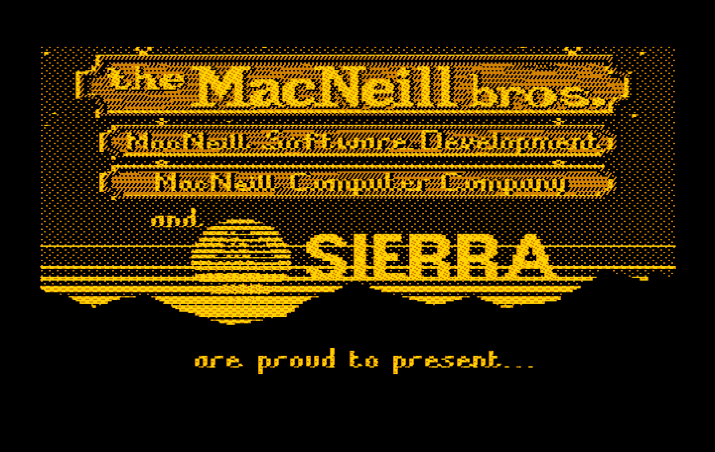 Gold Rush! IBM PC/Compatibles Screenshot: Sierra presents...