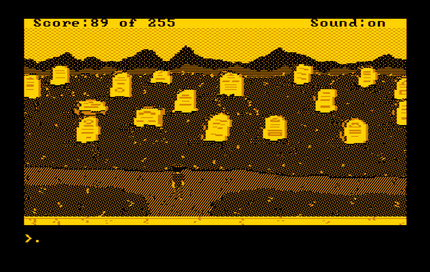 Gold Rush! IBM PC/Compatibles Screenshot: A graveyard...any clues here?