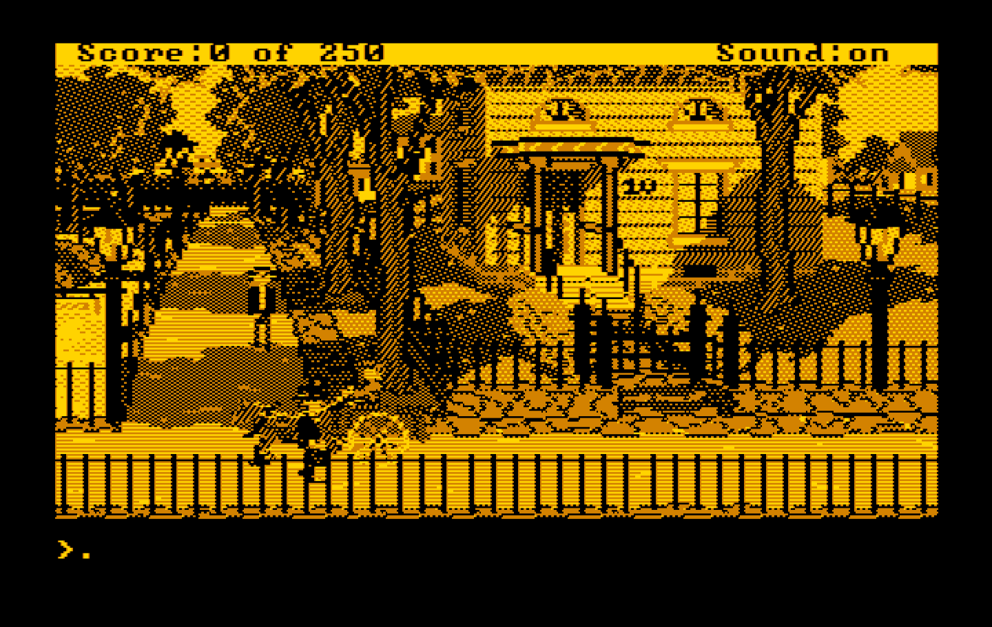 Gold Rush! IBM PC/Compatibles Screenshot: This is my house which I plan on selling.