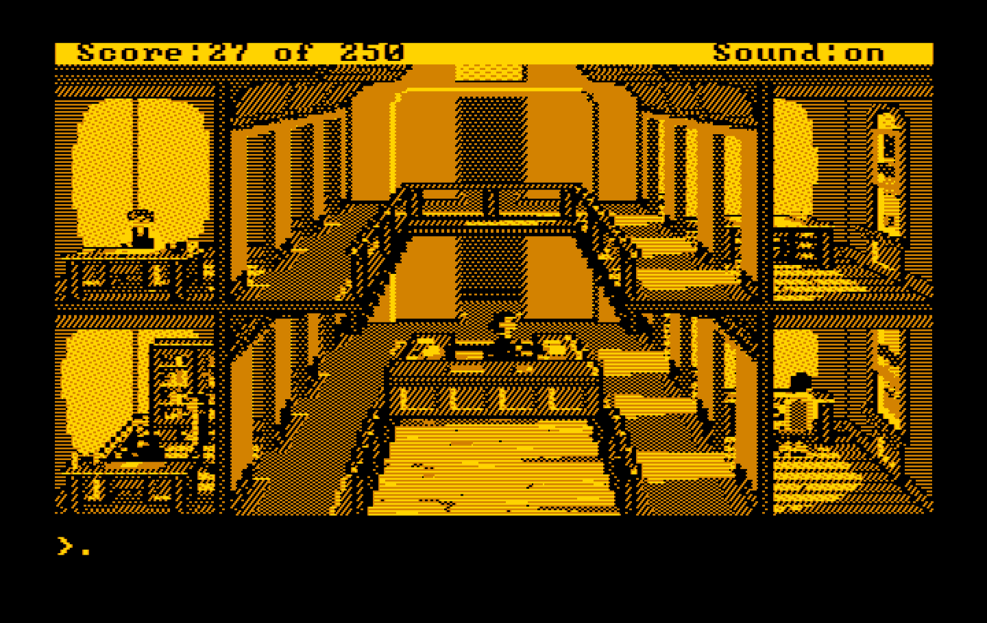 Gold Rush! IBM PC/Compatibles Screenshot: First, I'll need to quit my job...