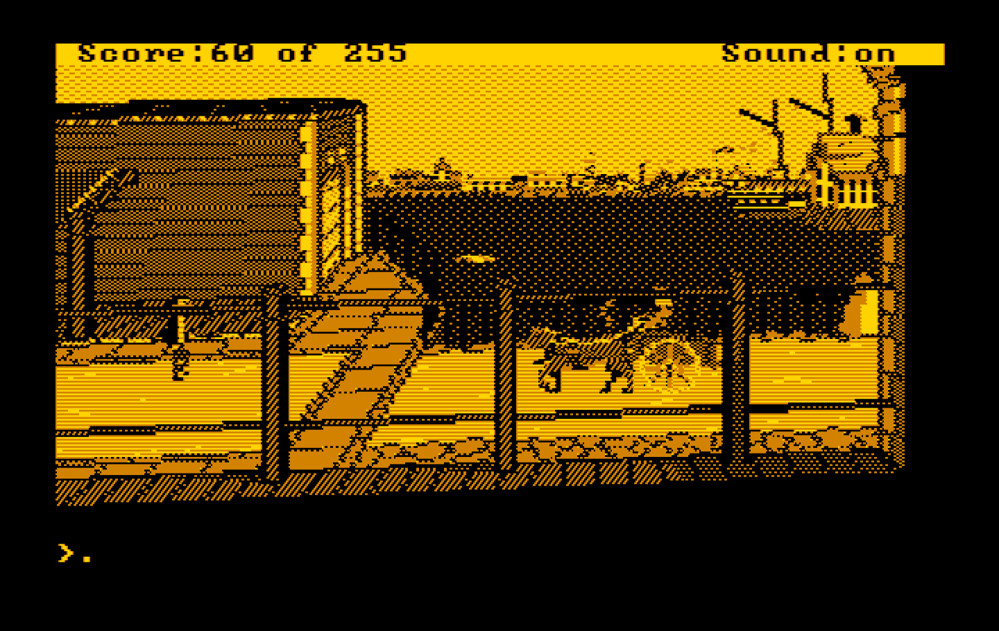 Gold Rush! IBM PC/Compatibles Screenshot: Now, head over to the dock...