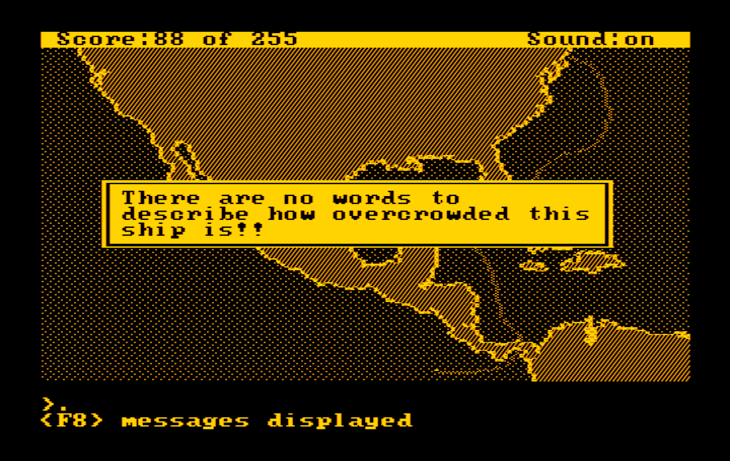 Gold Rush! IBM PC/Compatibles Screenshot: The journey is tough at times! All times, that is...