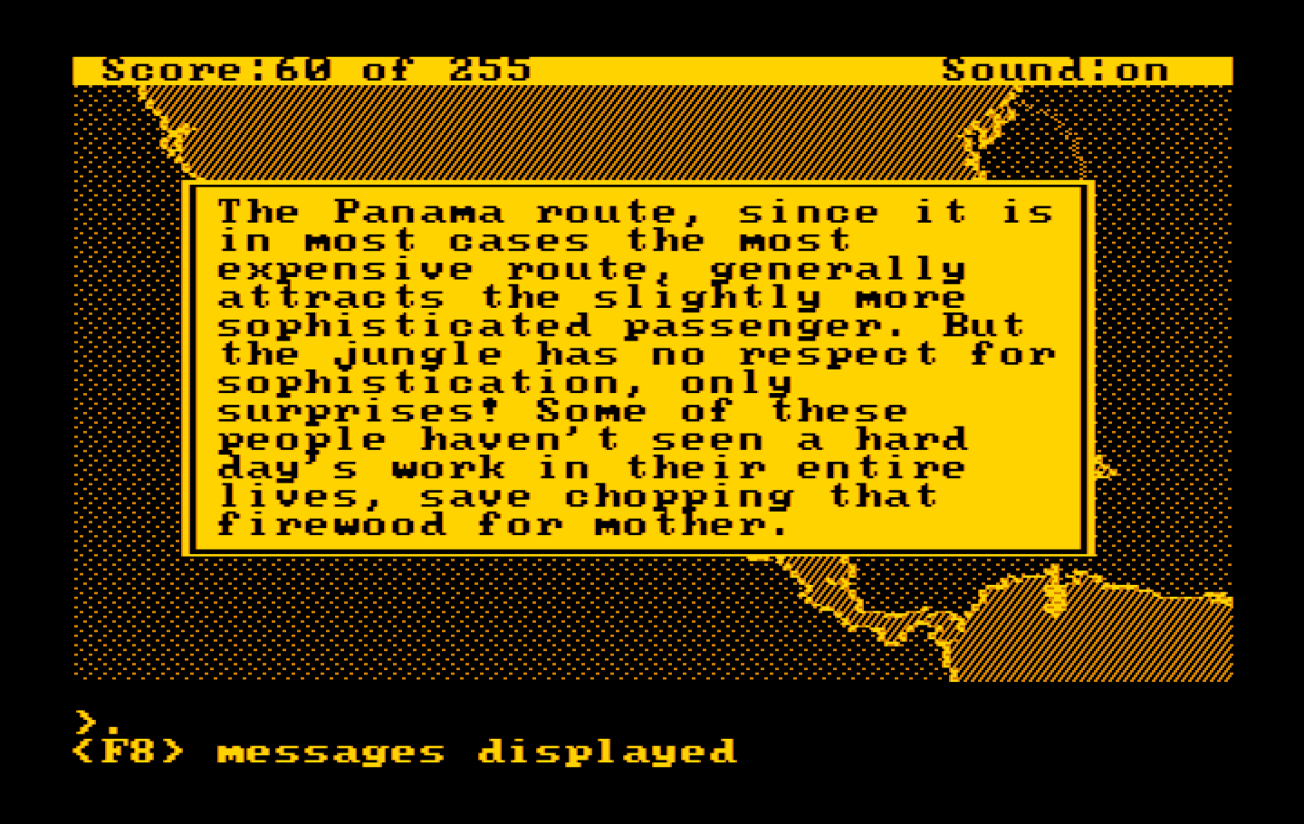 Gold Rush! IBM PC/Compatibles Screenshot: About my route...
