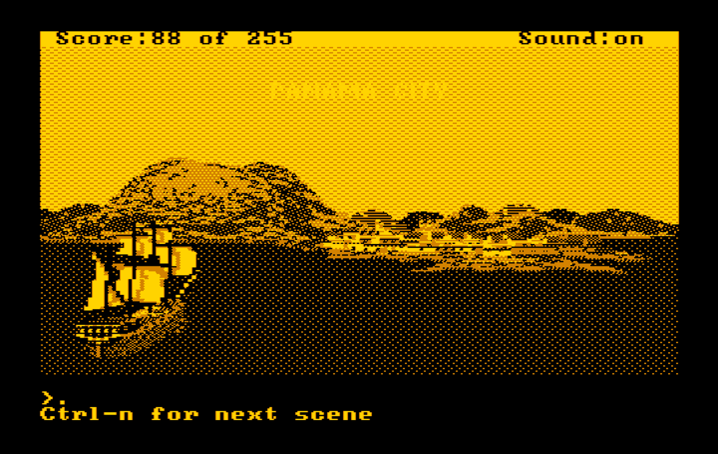 Gold Rush! IBM PC/Compatibles Screenshot: Arrived at Panama City!