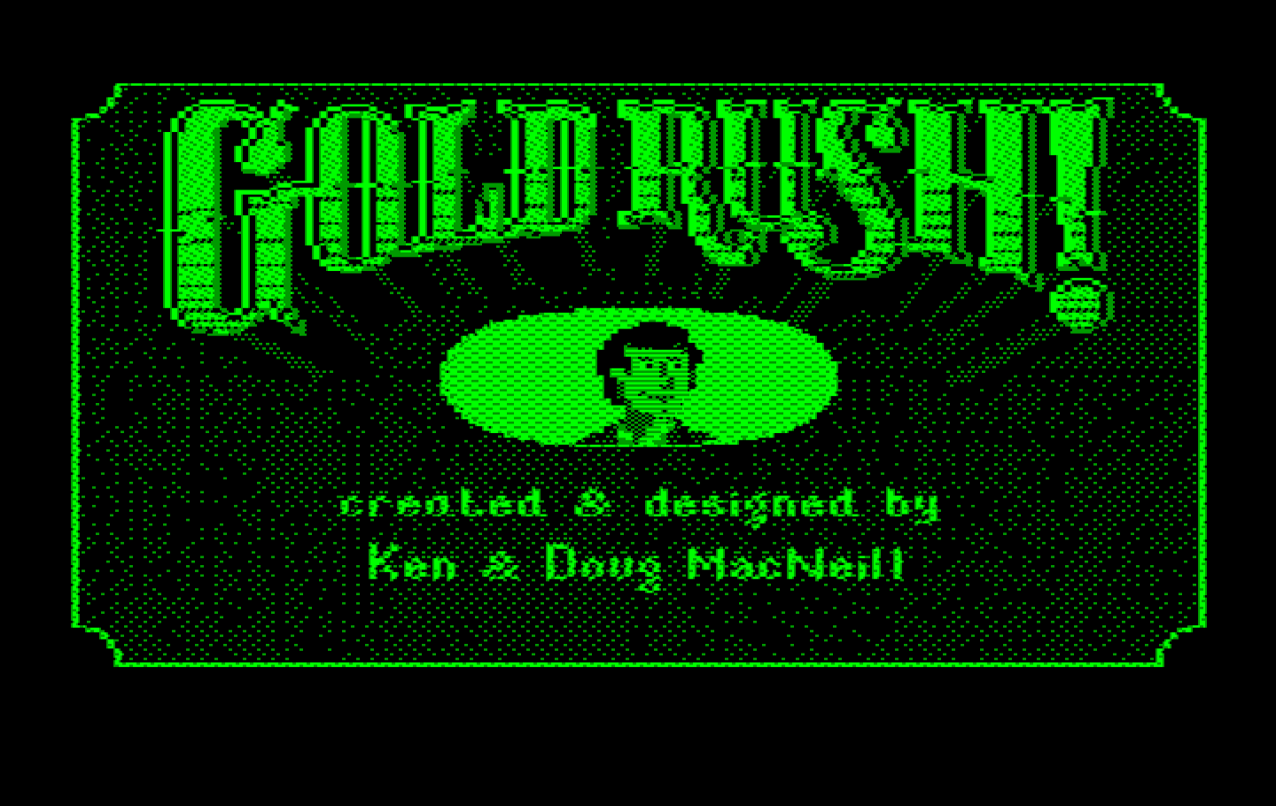 Gold Rush! IBM PC/Compatibles Screenshot: Title screen.