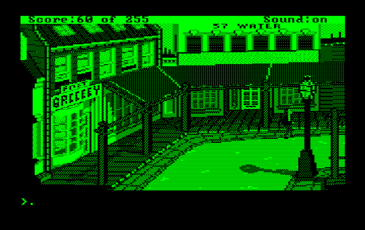 Gold Rush! IBM PC/Compatibles Screenshot: I may also want to stock up on supplies...