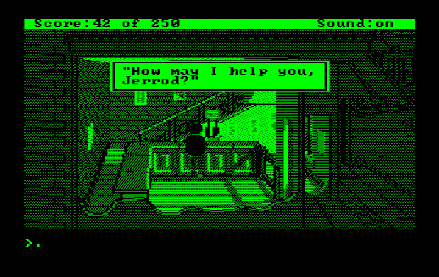 Gold Rush! IBM PC/Compatibles Screenshot: Buying a coach ticket.