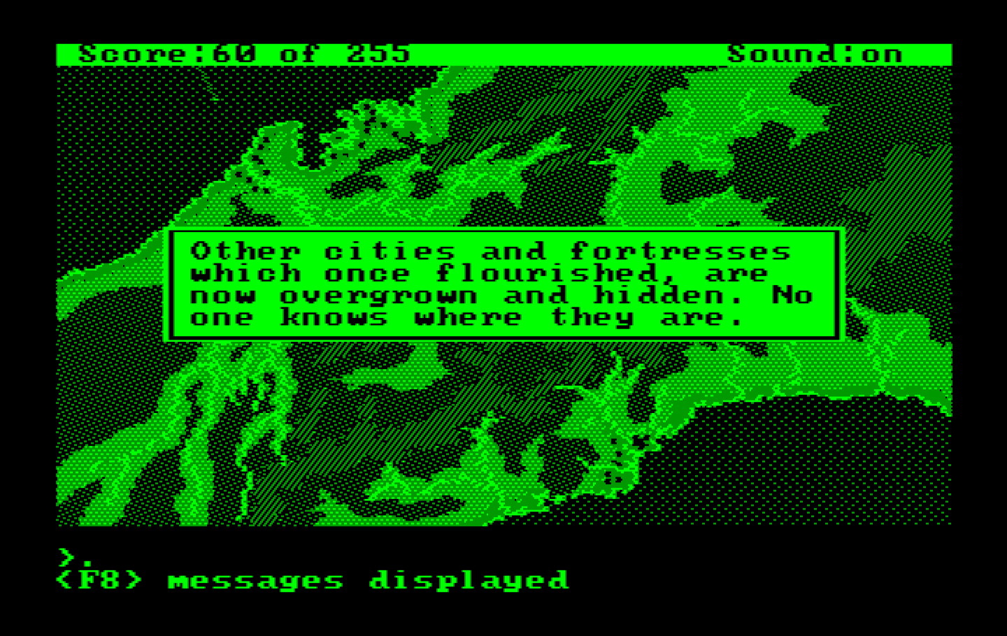Gold Rush! IBM PC/Compatibles Screenshot: Approaching the first stop...