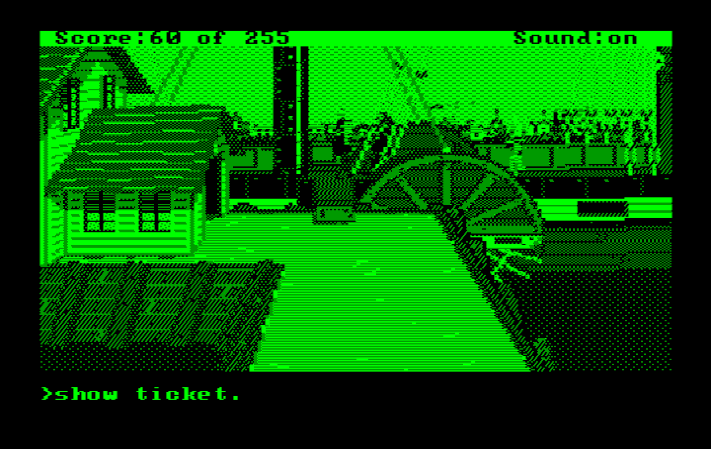 Gold Rush! IBM PC/Compatibles Screenshot: Boarding the ship...