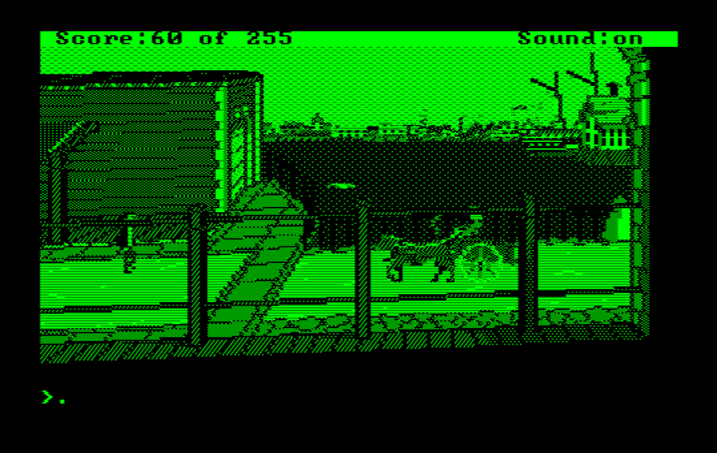 Gold Rush! IBM PC/Compatibles Screenshot: Now, head over to the dock...