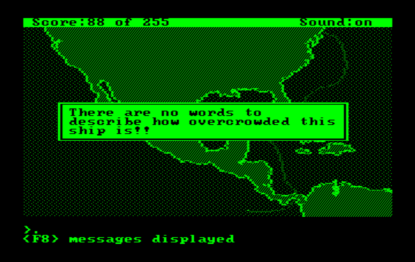 Gold Rush! IBM PC/Compatibles Screenshot: The journey is tough at times! All times, that is...