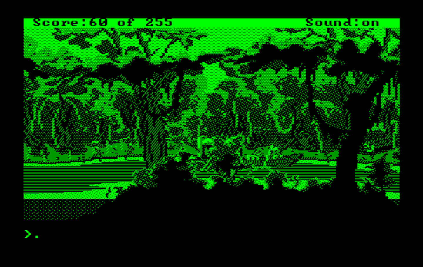 Gold Rush! IBM PC/Compatibles Screenshot: Watch out for the natives...