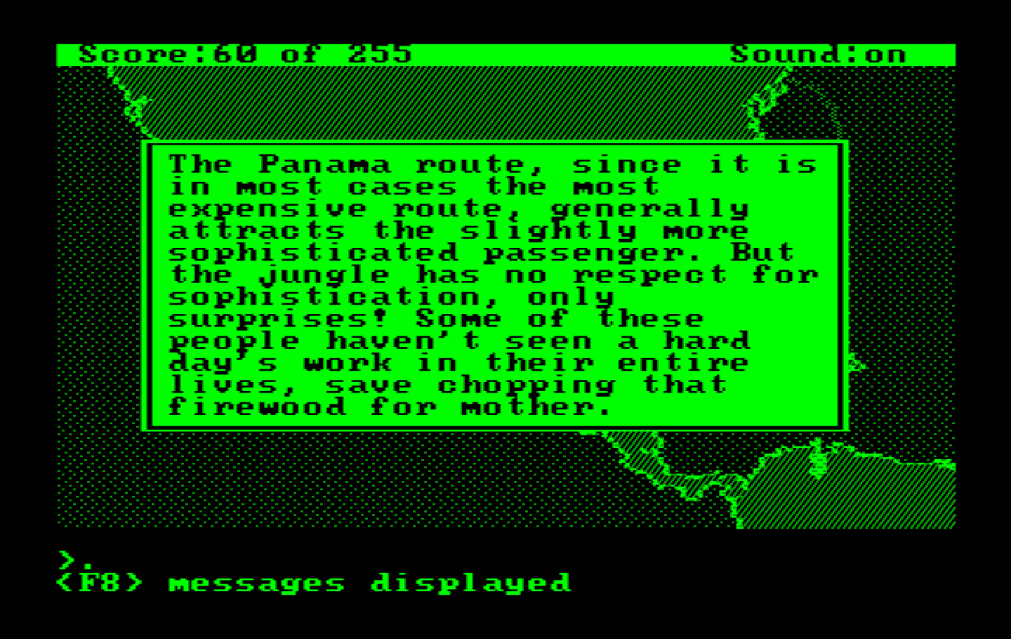 Gold Rush! IBM PC/Compatibles Screenshot: About my route...