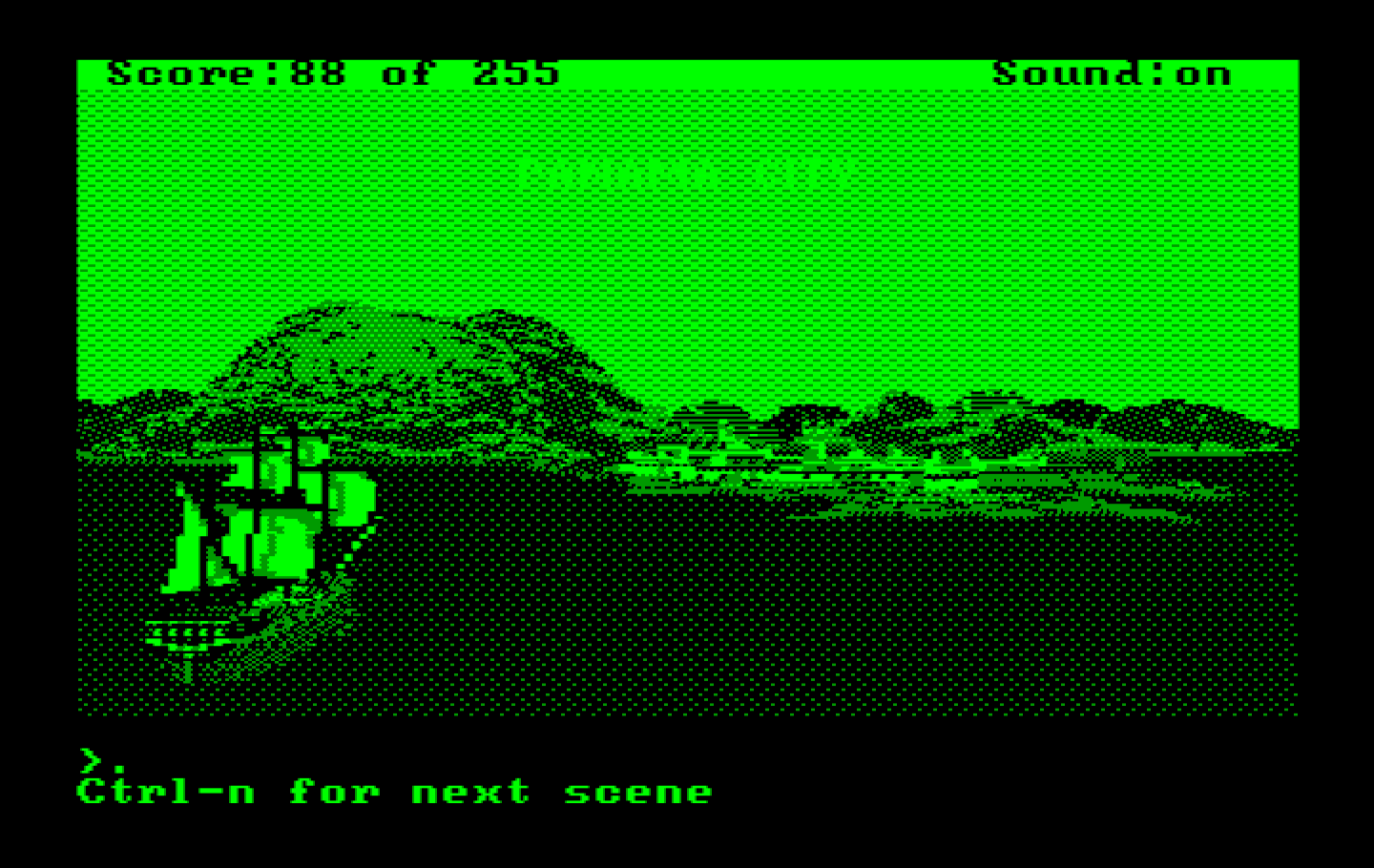 Gold Rush! IBM PC/Compatibles Screenshot: Arrived at Panama City!