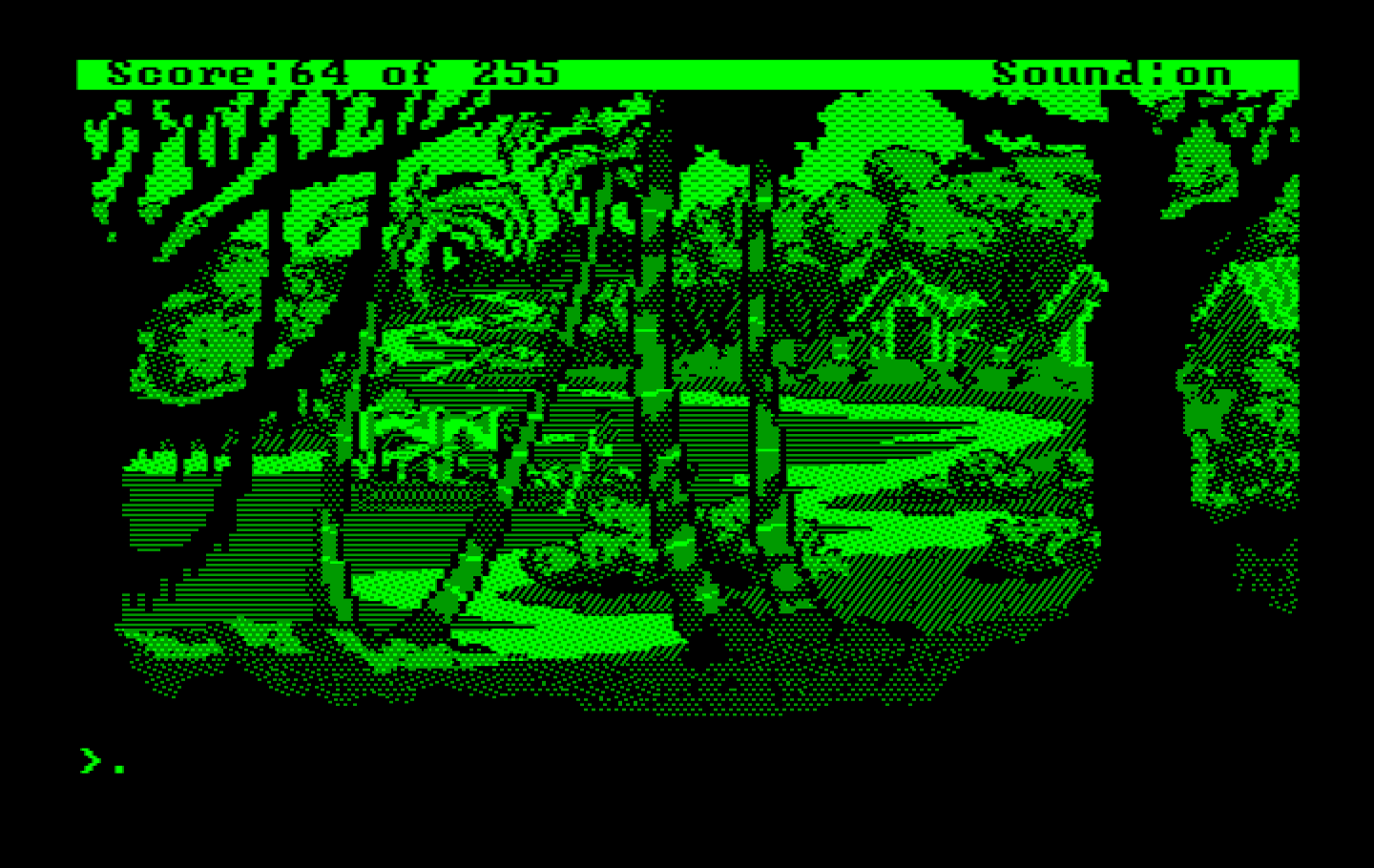 Gold Rush! IBM PC/Compatibles Screenshot: We walk from here...