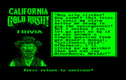 Gold Rush! for IBM PC/Compatibles - Copy protection screen.