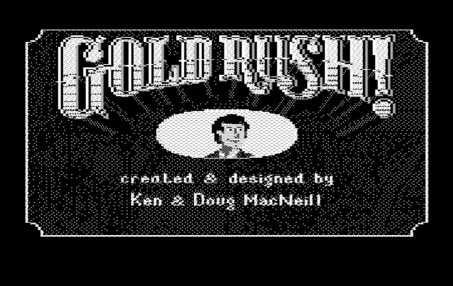 Gold Rush! IBM PC/Compatibles Screenshot: Title screen.