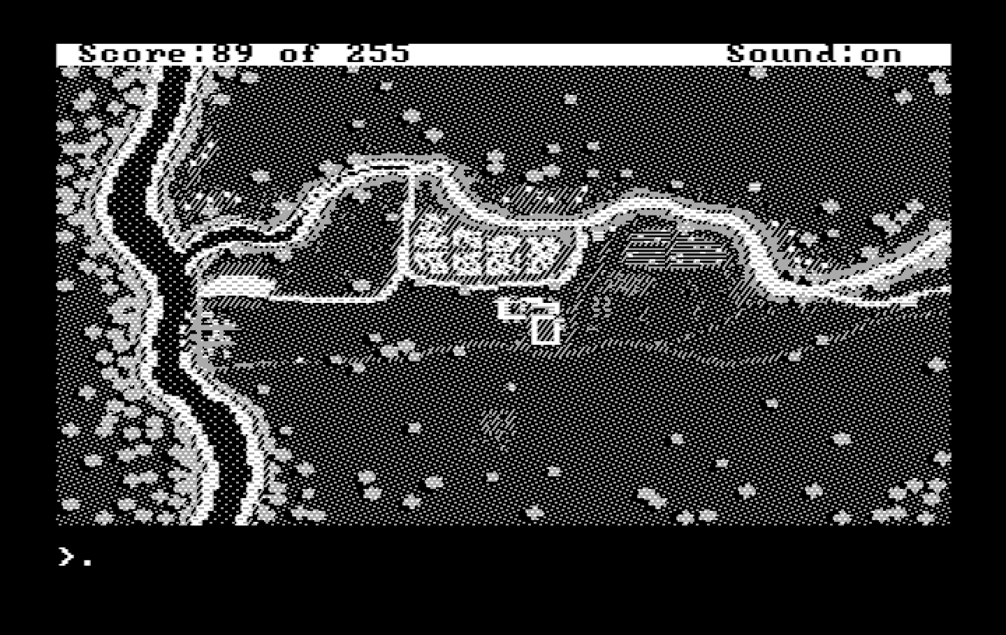 Gold Rush! IBM PC/Compatibles Screenshot: A map shows my progress...