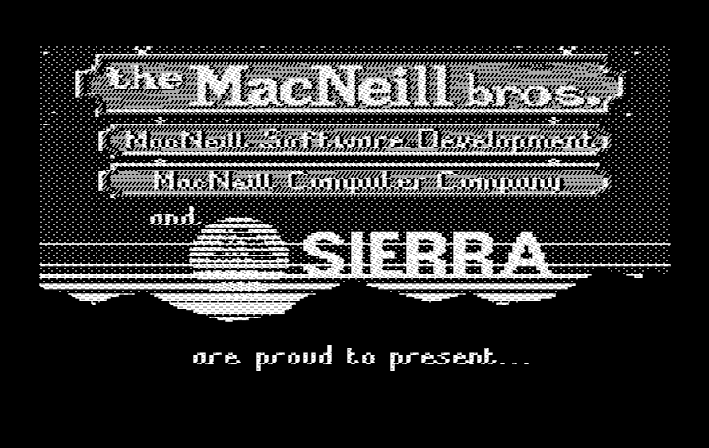 Gold Rush! IBM PC/Compatibles Screenshot: Sierra presents...