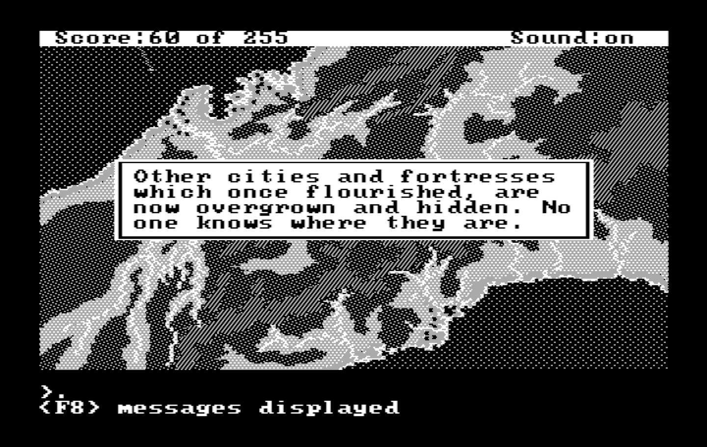 Gold Rush! IBM PC/Compatibles Screenshot: Approaching the first stop...