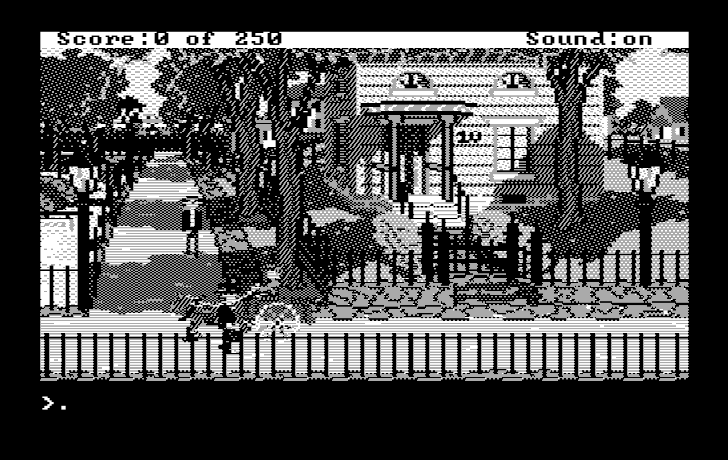 Gold Rush! IBM PC/Compatibles Screenshot: This is my house which I plan on selling.