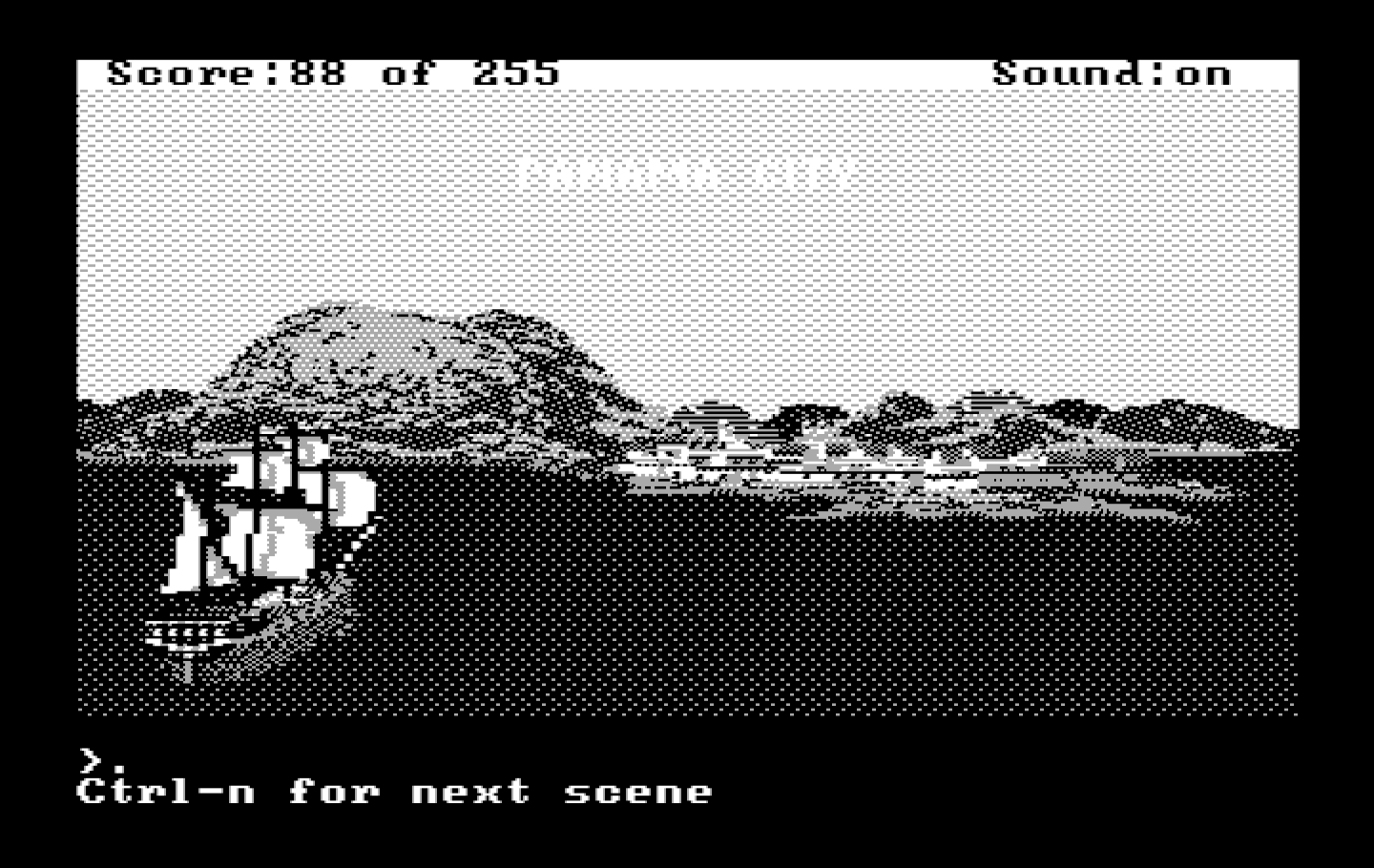 Gold Rush! IBM PC/Compatibles Screenshot: Arrived at Panama City!