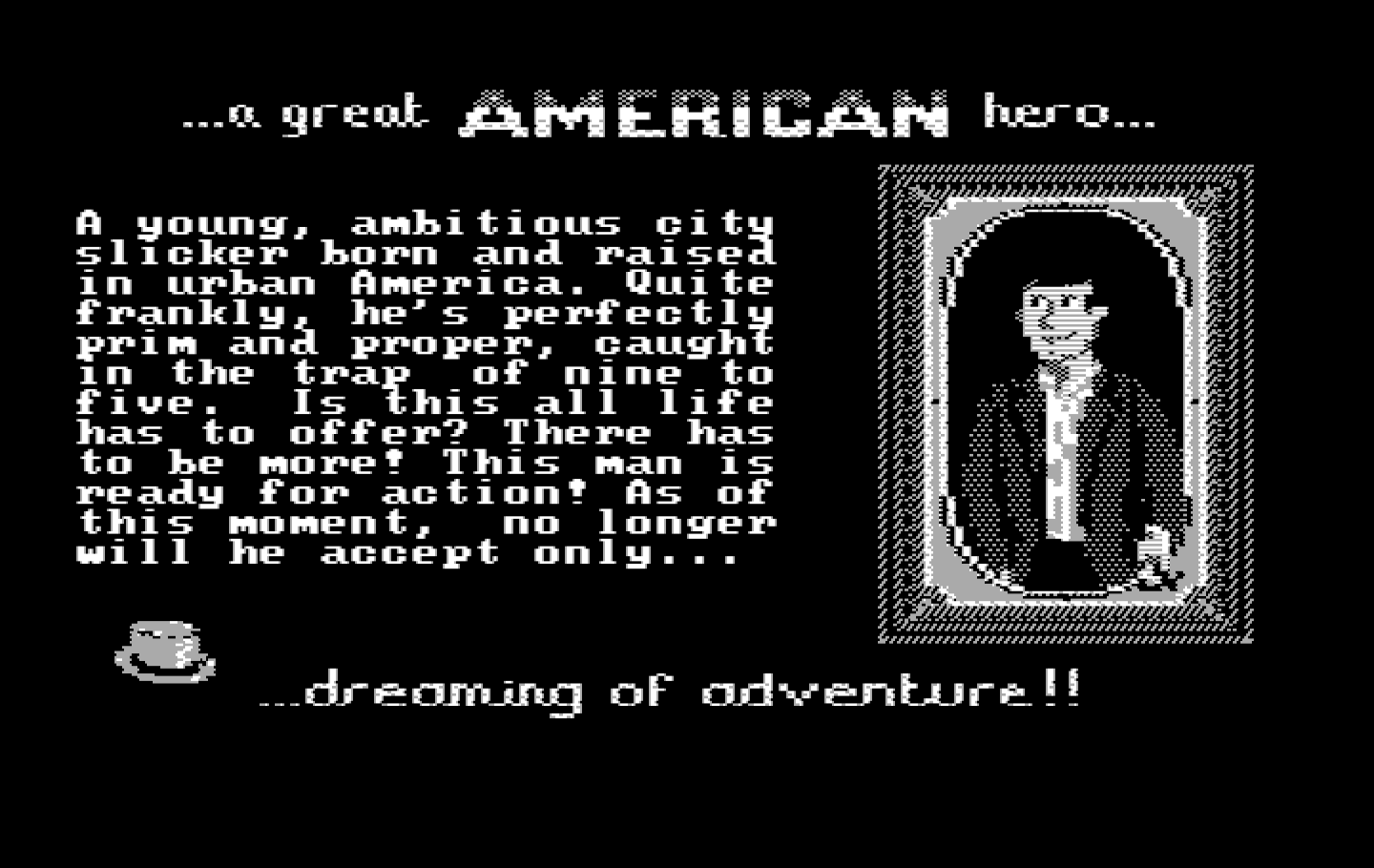 Gold Rush! IBM PC/Compatibles Screenshot: Introducing our hero, Jerrod Wilson!