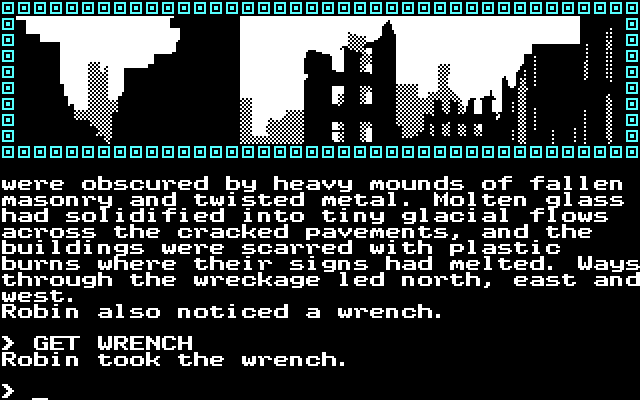 Mindfighter IBM PC/Compatibles Screenshot: Welcome to the city centre!