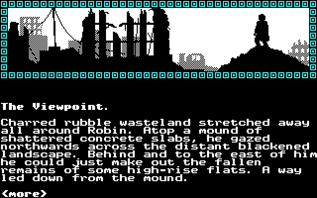 Mindfighter IBM PC/Compatibles Screenshot: The game begins at this viewpoint.