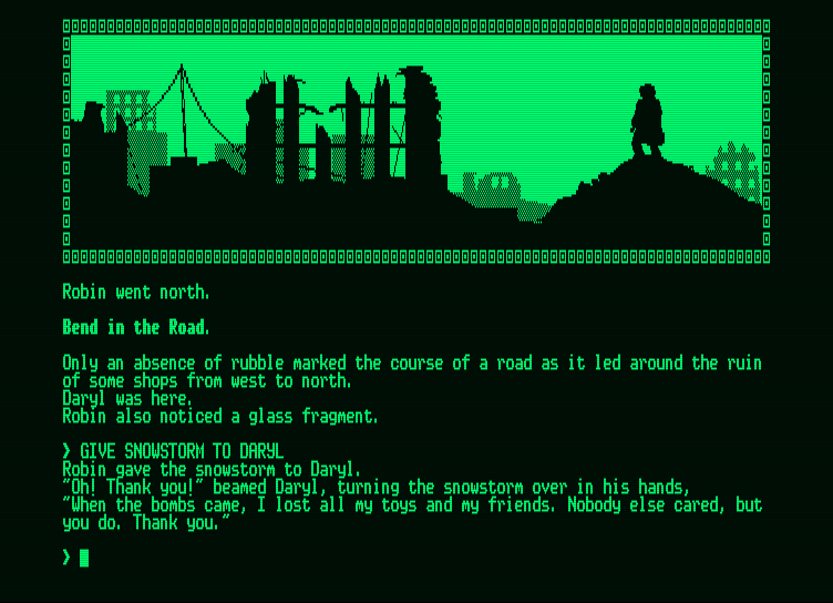 Mindfighter Amstrad PCW Screenshot: Helping some people out...