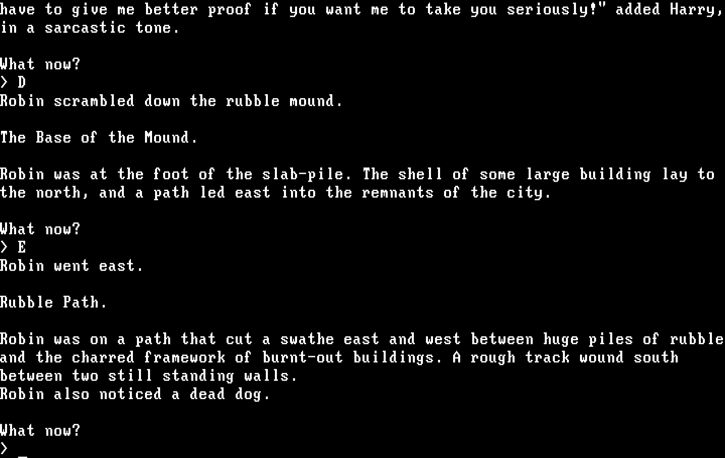 Mindfighter IBM PC/Compatibles Screenshot: Wandering a wasteland.