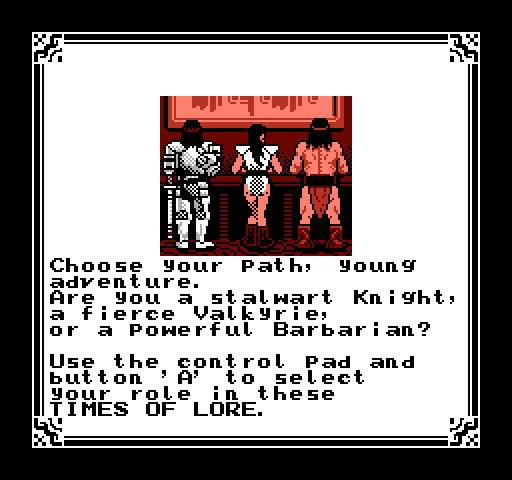 Times of Lore NES / Famicom Screenshot: Game introduction.