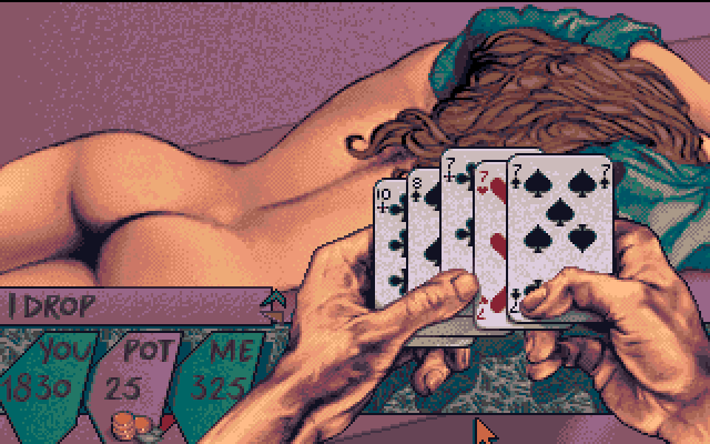 Teenage Queen Amiga Screenshot: My opponent drops.