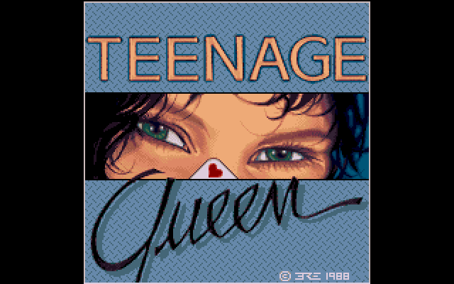 Teenage Queen Amiga Screenshot: Title screen.