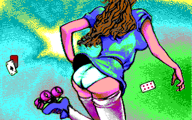 Teenage Queen IBM PC/Compatibles Screenshot: Another round won!
