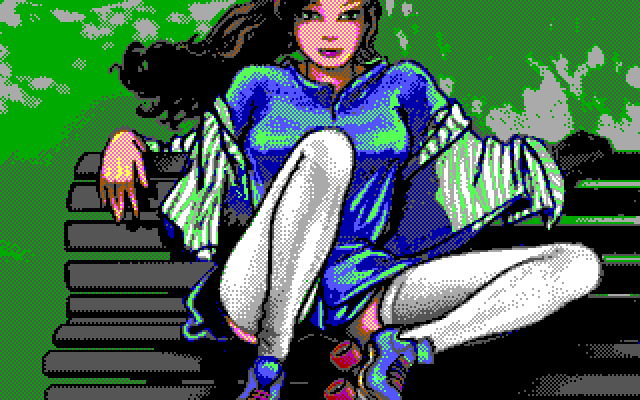 Teenage Queen IBM PC/Compatibles Screenshot: My winning streak began, here's the first updated image.