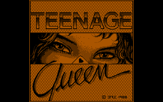 Teenage Queen IBM PC/Compatibles Screenshot: Title screen.