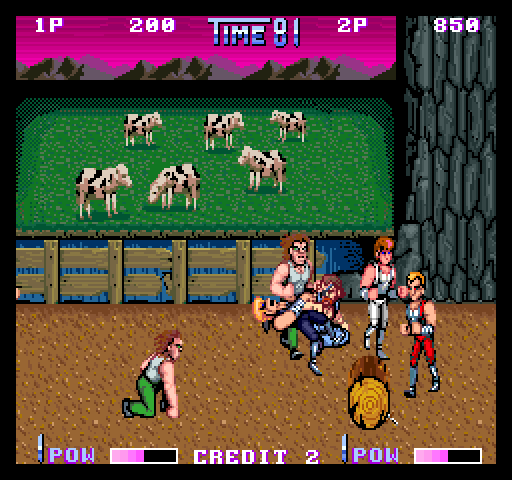 Double Dragon II: The Revenge Arcade Screenshot: Outnumbered!