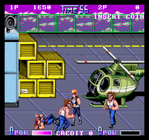 Double Dragon II: The Revenge Arcade Screenshot: Beating up some opponents...