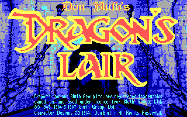 Dragon's Lair IBM PC/Compatibles Screenshot: Title screen.